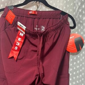 MED 5 Burgundy Scrub Pants